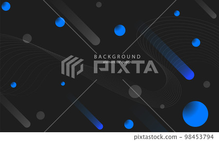 Abstract background. Wave element for design. Digital frequency track equalizer. Stylized line art. Colorful shiny wave with lines created using blend tool. Curved wavy line smooth stripe. Vector. 98453794