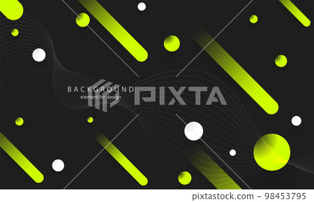 Abstract background. Wave element for design. Digital frequency track equalizer. Stylized line art. Colorful shiny wave with lines created using blend tool. Curved wavy line smooth stripe. Vector. 98453795