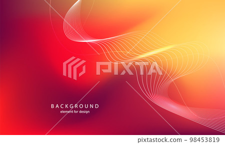 Abstract background. Wave element for design. Digital frequency track equalizer. Stylized line art. Colorful shiny wave with lines created using blend tool. Curved wavy line smooth stripe. Vector. Abstract background. Wave element for design. Digital frequency track equalizer. Stylized line art. Colorful shiny wave with lines created using blend tool. Curved wavy line smooth stripe. Vector. 98453819