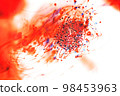 Blood cell smear under microscope for vaccine research, Bacterias and micro organisms 98453963