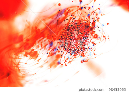 Blood cell smear under microscope for vaccine research, Bacterias and micro organisms 98453963