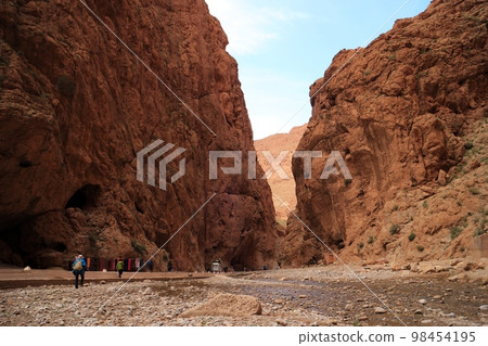 Rocky Mountains and Figures in the Todra Gorge - Morocco 98454195