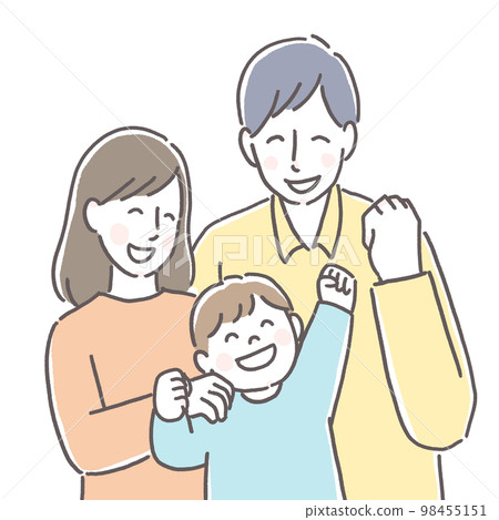 對孩子的成長感到滿意的父母 98455151