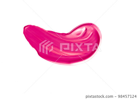 Pink beauty swatch, skincare and makeup cosmetic product sample texture isolated on white background, make-up smudge, cream cosmetics smear or paint brush stroke closeup Pink beauty swatch, skincare and makeup cosmetic product sample texture isolated on white background, make-up smudge, cream cosmetics smear or paint brush stroke closeup 98457124