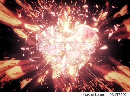 Abstract background with explosion and scattering light fragments 98457802