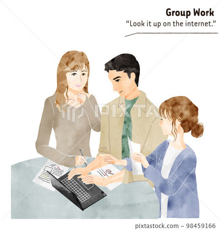 College students doing group work College students doing group work 98459166
