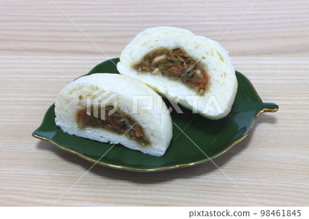 Burdock bun (burdock bun, local cuisine) - Stock Photo [98461845