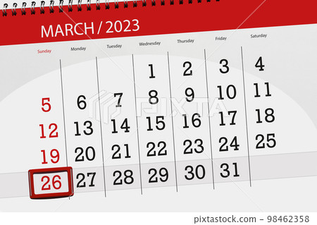 Calendar 2023, deadline, day, month, page, organizer, date, march, sunday, number 26 Calendar 2023, deadline, day, month, page, organizer, date, march, sunday, number 26 98462358