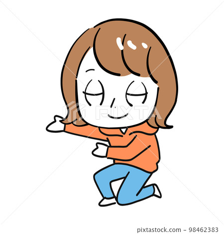 女性單膝指導 98462383