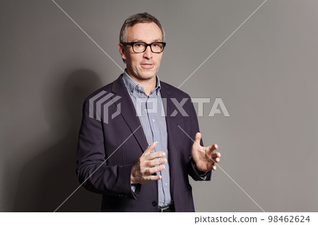 Portrait of happy cheerful mature businessman 98462624
