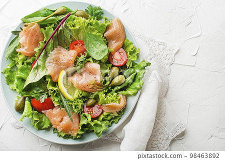 Salad smoked salmon 98463892