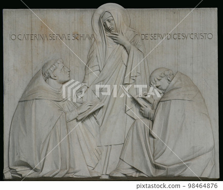 Relief, Saint Catherine of Siena, Rome Relief, Saint Catherine of Siena, Rome 98464876