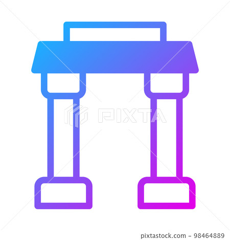 chinese icon new year duocolor purple style illustration vector perfect. 98464889