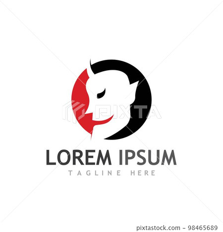 Devil horn Vector icon 98465689