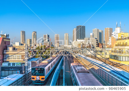 武藏小杉塔公寓在日本川崎市容中的視圖 武藏小杉塔公寓在日本川崎市容中的視圖 98465905