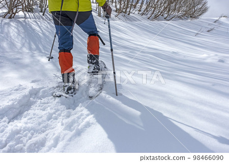 雪道徒步加賀大山的形象 98466090