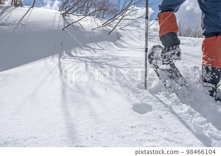 雪道徒步加賀大山的形象 98466104