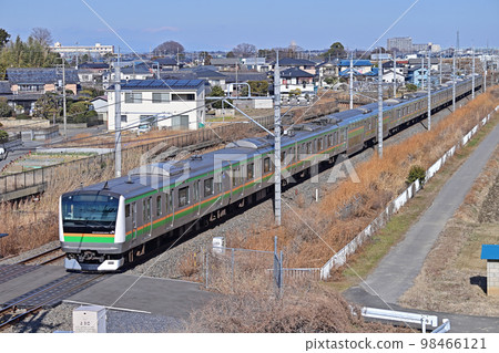 東北本線栗橋～東鷲宮 JR東日本E233系3000系E-03編隊（Kozu） 98466121