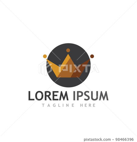 Crown Logo Template vector icon Crown Logo Template vector icon 98466396