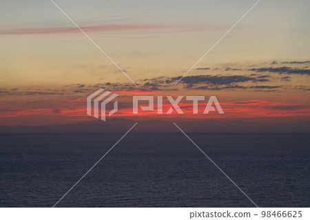 《京都府》晴天的黎明，京上崎的景色 98466625