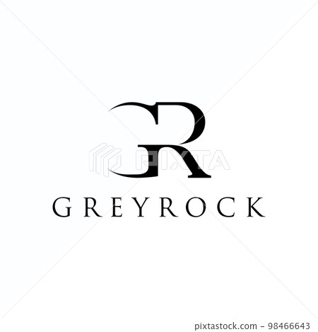 Letter or word GR serif font in merging image graphic icon logo design abstract concept vector stock. Can be used as a symbol related to initial or monogramial. 98466643