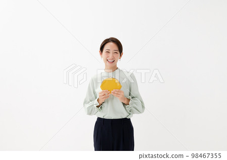 A woman with a wallet A woman with a wallet 98467355