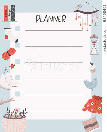 Event template with hand drawn holiday icons, symbols 98468491