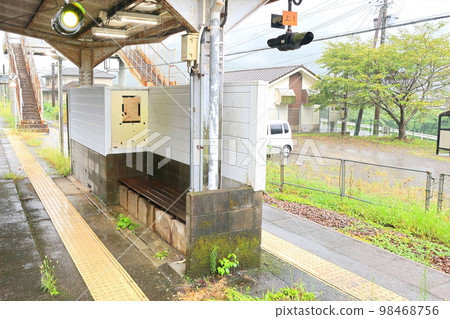 A rainy morning in the summer of 2022, scenery from the train window from Saiki Station to Nobeoka Station on the Nippo Main Line A rainy morning in the summer of 2022, scenery from the train window from Saiki Station to Nobeoka Station on the Nippo Main Line 98468756