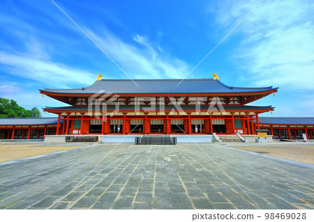 [奈良縣]晴天下的藥師寺（大禮堂） 98469028