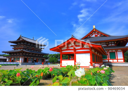 [奈良縣]晴天下的藥師寺（大禮堂） 98469034