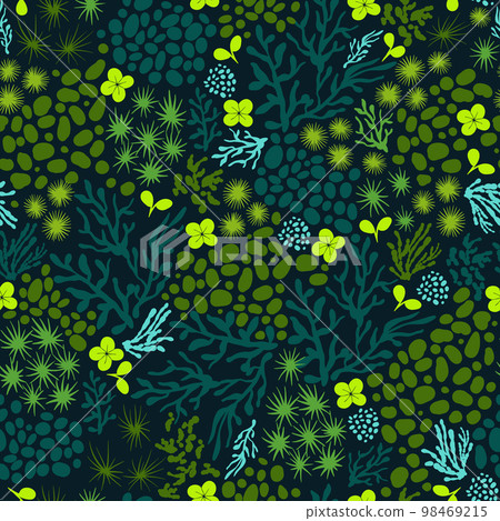 Fairy Moss Vector Seamless Pattern 98469215