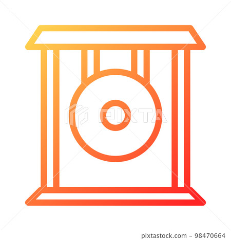 chinese icon new year gradient red style illustration vector perfect. chinese icon new year gradient red style illustration vector perfect. 98470664