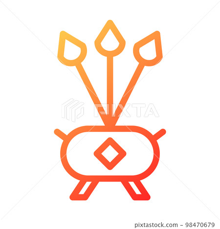 chinese icon new year gradient red style illustration vector perfect. 98470679