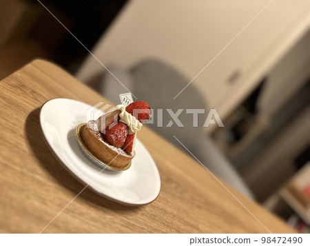 Strawberry tart on the table 98472490