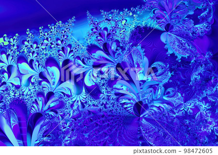 blue and white abstract line drawing, digital graphic, background, design 98472605