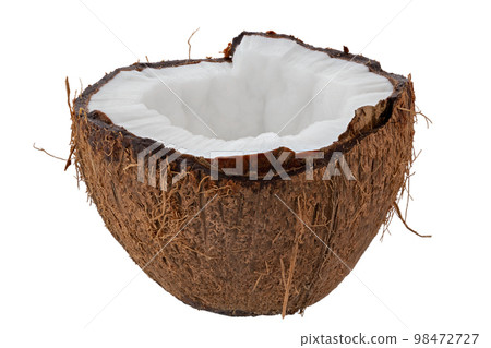 Coconut, isolated on white background. Full depth of field. 98472727