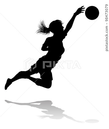 Female Soccer Football Player Woman Silhouette Female Soccer Football Player Woman Silhouette 98473079