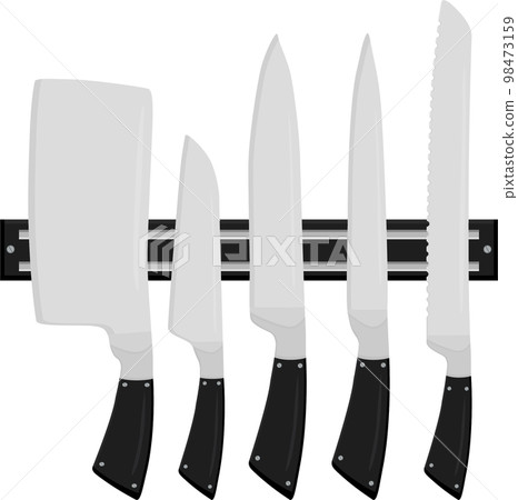 big set different types knives different size for butcher 98473159