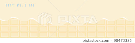 HAPPY WHITE DAY 字母和融化的白巧克力 - 白色情人節圖像素材 98473385