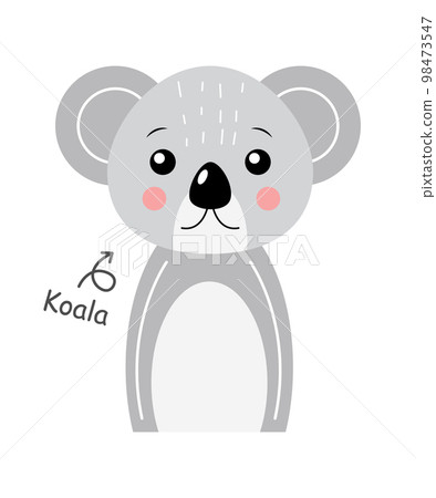 Koala bear . Cartoon character . Vector . Koala bear . Cartoon character . Vector . 98473547