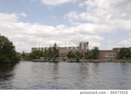 Building of the Funkhaus Berlin in Oberschöneweide, former headquarters of the East German radio station 98473928
