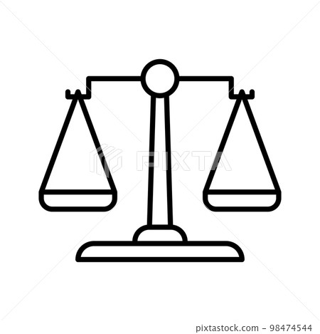 Libra line icon. Scales. Equality. Pictogram isolated on a white background. Libra line icon. Scales. Equality. Pictogram isolated on a white background. 98474544
