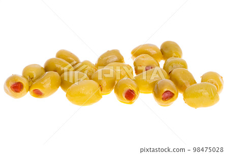 olives stuffed with pepper isolated 98475028