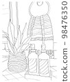 Bath accessories. Vector antistress coloring book. 98476350
