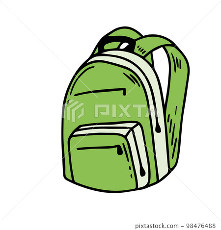 Backpack icon. Line style. Vector isolated on white 98476488
