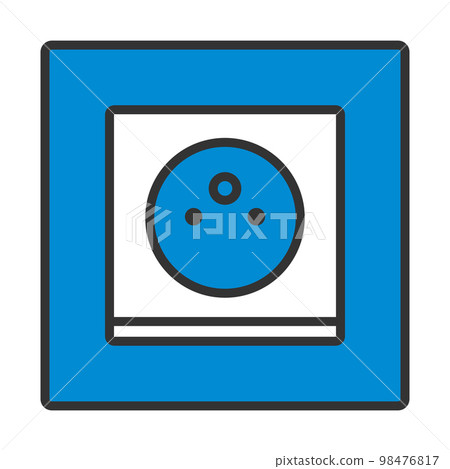 France Electrical Socket Icon 98476817