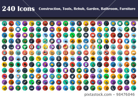 240 Icons Of Construction, Tools, Rehub, Garden, Bathroom, Furniture 98476846