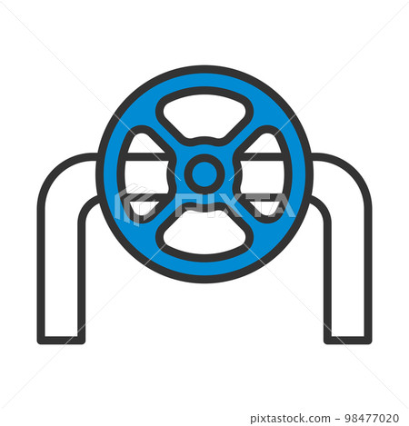 Icon Of Pipe With Valve 98477020