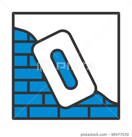 Icon Of Plastered Brick Wall Icon Of Plastered Brick Wall 98477030
