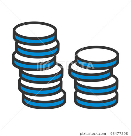 Icon Of Stack Of Coins 98477298